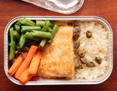 Airline meal in coach