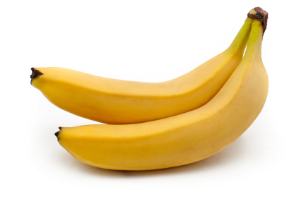 Two ripe yellow bananas