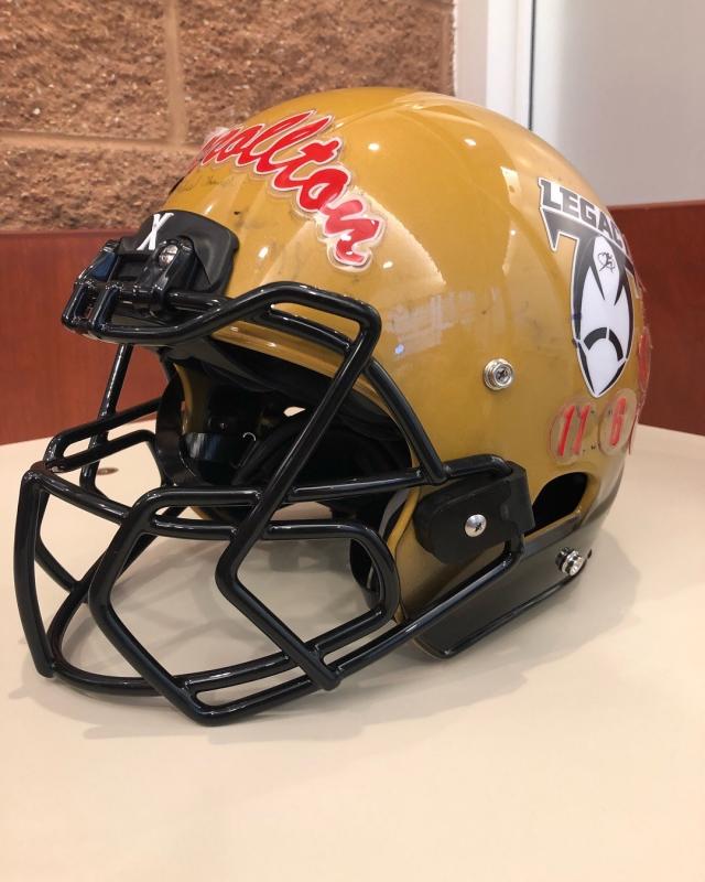 Football helmet with S.A.F.E. Clip