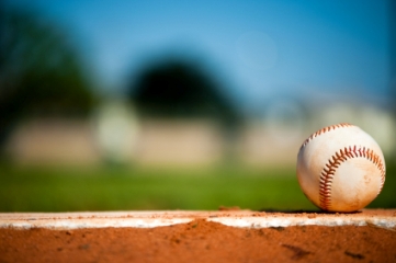Little League baseball mound and ball